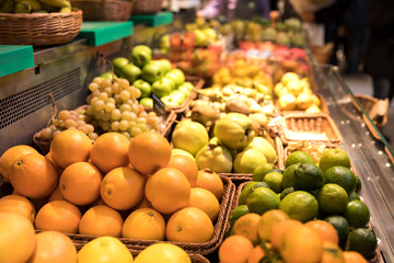 Food market, fresh frits and vegetables