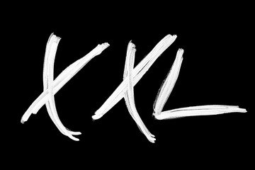 XXL Symbol auf schwarzer Tafel