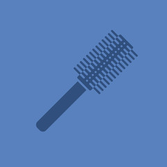 Hair brush glyph color icon
