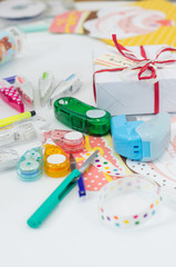 Stationery and decorative tapes for writing.