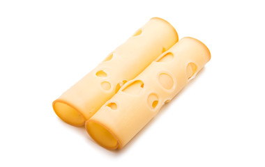 cheese sliced isolated