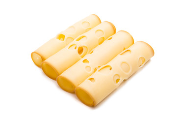 cheese sliced isolated