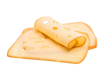 cheese sliced isolated