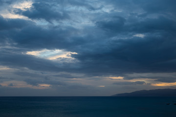 Naklejka na ściany i meble Cloudy sky on Crete