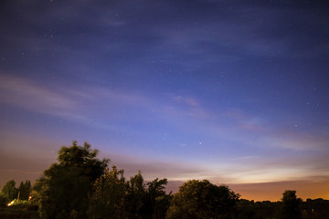 Fototapeta na wymiar Beautiful night sky with stars