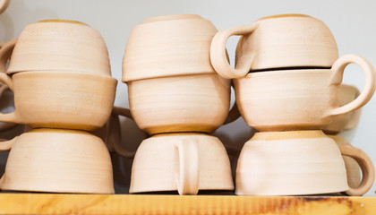 Coffee cups in work at the studio