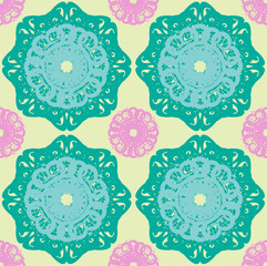 Seamless abstract floral pattern,mandala pattern