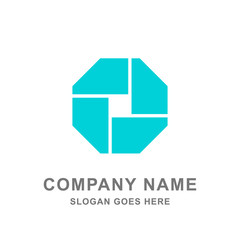 Hexagon Geometric Building Architecture Logo Vector Icon