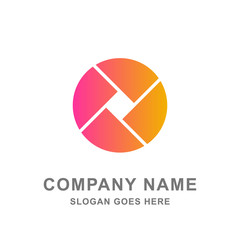 Lens Shutter Camera Photography Logo Vector Icon