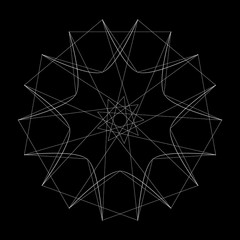 Geometric set stars and flowers for gifts and holidays pattern vector EPS10