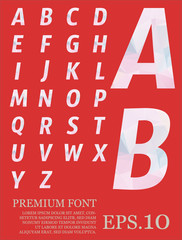 Polygonal alphabat font vector eps.10