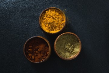 Various type spices in bowl