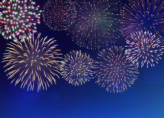 Background with Fireworks