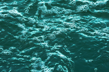 The blue water waves effects.