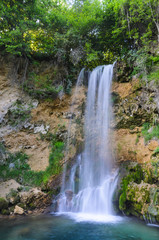 Fototapeta na wymiar Waterfall Veliki buk, Lisine, Serbia