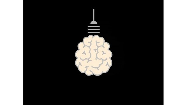 Motivating movie Turn on the lights. Brain as a bulb.