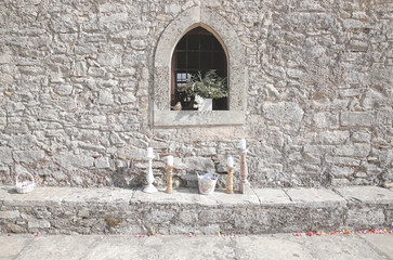Naklejka premium Sideview old church greece