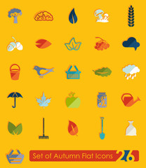 Set of autumn icons