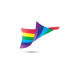  Rainbow Flag Logo Vector Template Design