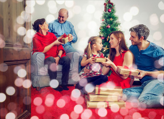 Familie zur Weihnachten