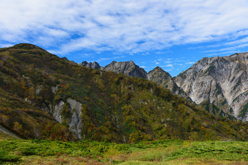 長野　北アルプス　不帰ノ嶮　秋