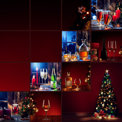 merry christmas and new year theme collage composed of different images
