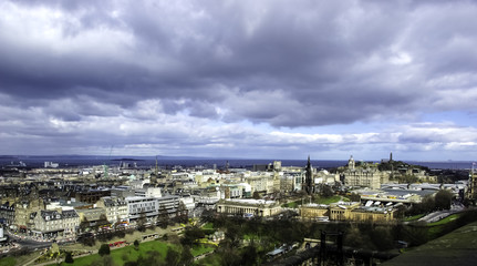 Edinburgh - panorama, a view from Edinburgh Castle