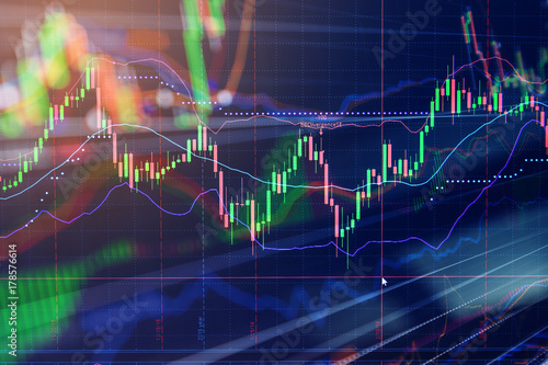 Financial Business Graph Chart Analysis Forex Stock Market Graph - 
