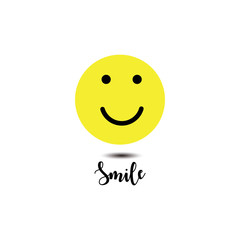 Smile Emoticon Logo Vector Template Design