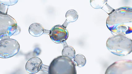 Science or medical background with molecules and atoms.