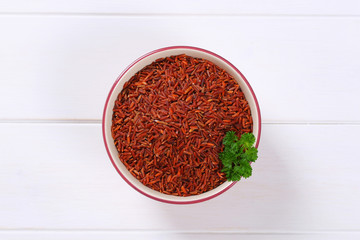 bowl of red rice
