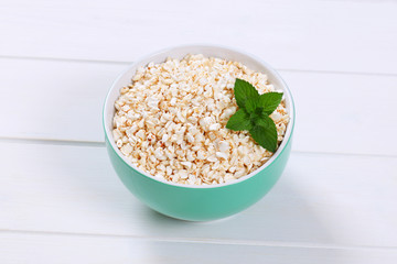 bowl of puffed buckwheat
