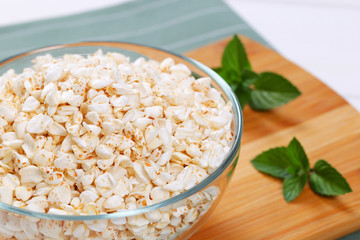 bowl of puffed buckwheat