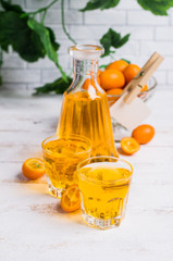 Transparent orange drink