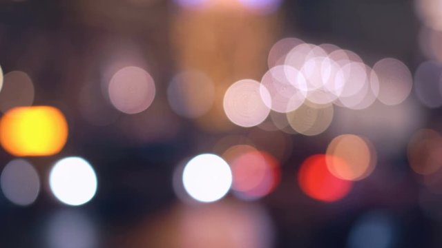 Bokeh from car light on traffic road