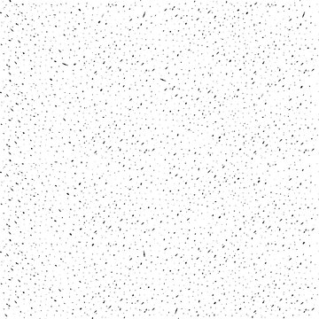 Vector abstract background of black ink and randomly scattered irregular blobs of different shapes.