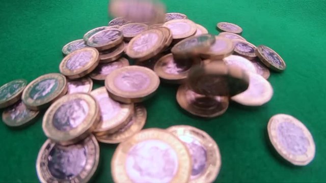 Falling Money Coins  Ultra Slow Motion 2