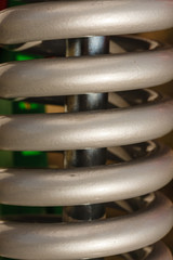Detailed closeup of shock absorber, big snubber