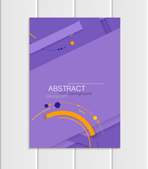 Vector purple brochure A5 or A4 format material design element corporate style