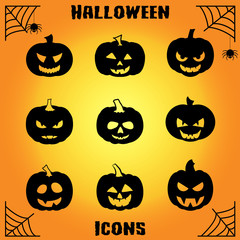 Pumpkin icon set
