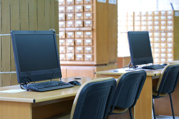 Lobby area in the library.
