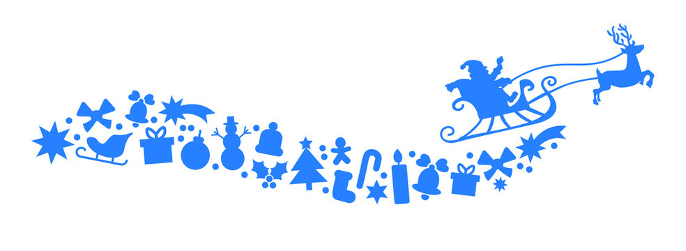 Blaue Weihnachtsdekoration
