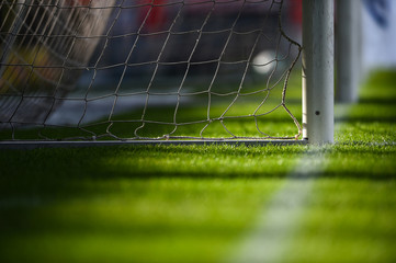 Torpfosten / Tornetz / Fussballtor im Stadion
