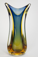 Mid Century Modern Sommerso Art Glass Vase