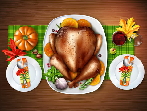 Realistic Top Turkey Composition