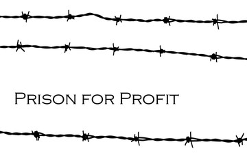 barbed wire black and white prison for profit 
