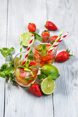 Strawberry Mojito with Lime