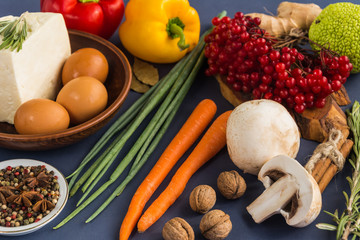 Various fresh vegetables