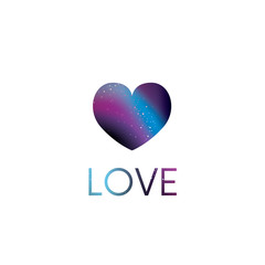 Hearts and space. Valentine's Day. Vector illustration for a postcard or a poster. Love and friendship. Stars and planets.