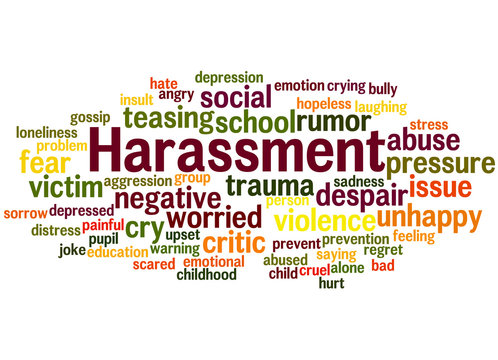 Harassment, word cloud concept 4